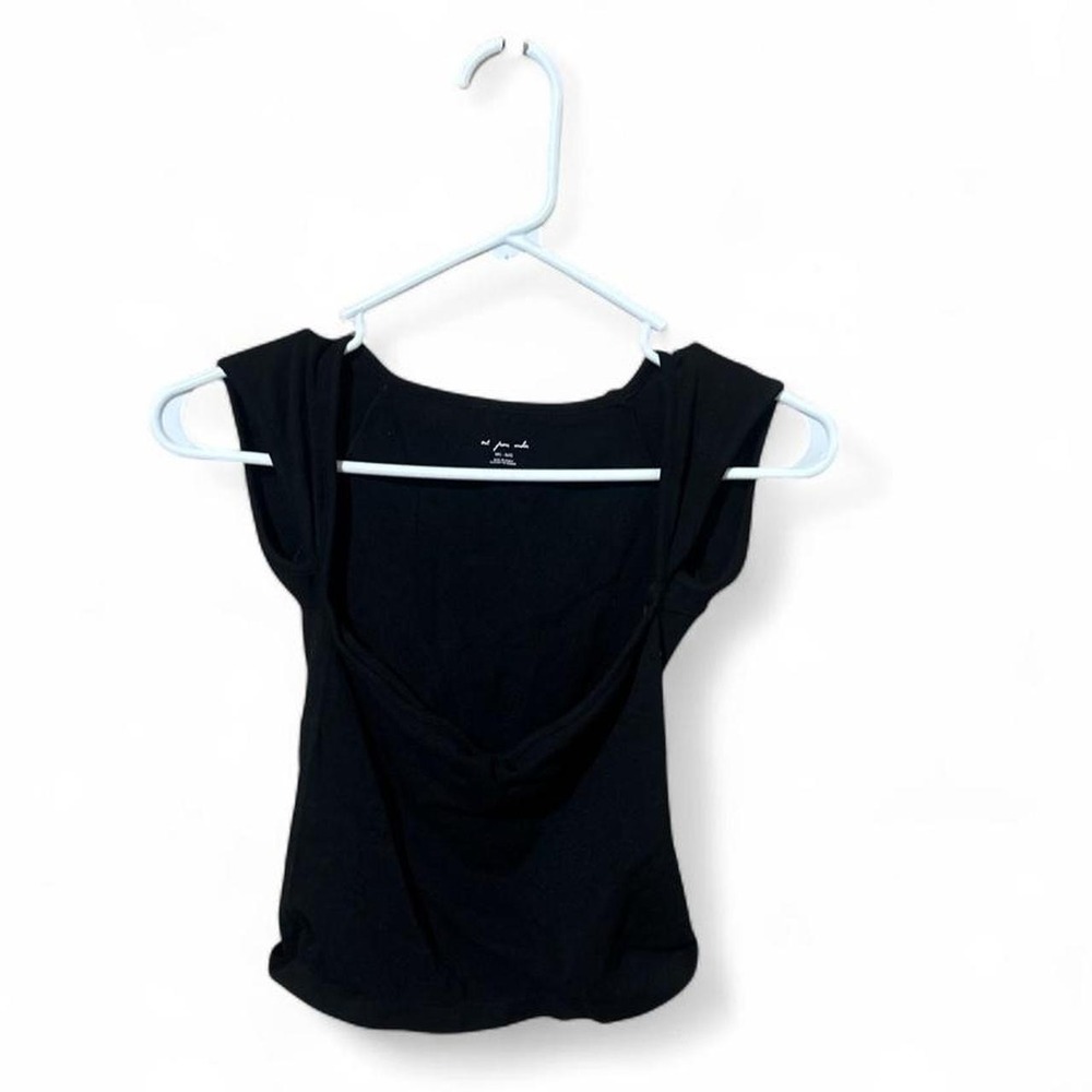 Out From Under Saturday Sculpt Open-Back Tee - Black - M